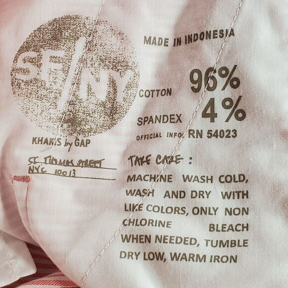 🔹️Gap Pink & White Striped Skinny Mini Pants Size 6/28 - Picture 12 of 12